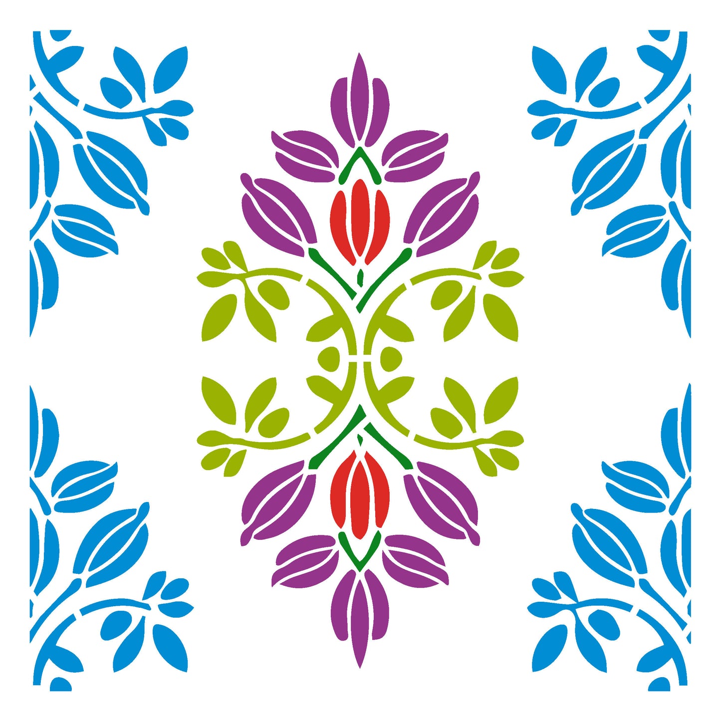 MaxxxMart -Tiles Pattern  Wall Stencil-3 (Inches)