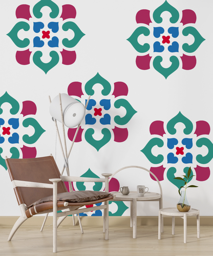 MaxxxMart -Tiles Pattern  Wall Stencil-3 (Inches)