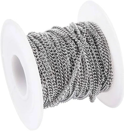 MaxxxMart - Craft Silver Chain or DIY Jewelry Making Necklace Earring (1 To 5 Mtr)