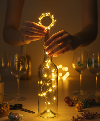 MaxxxMart - Cork Shaped LED Bottle String Fairy Lights